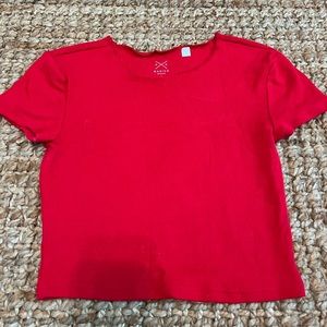 Pacsun PS Classic Basic Bright Red Crop Top Ribbed NWOT